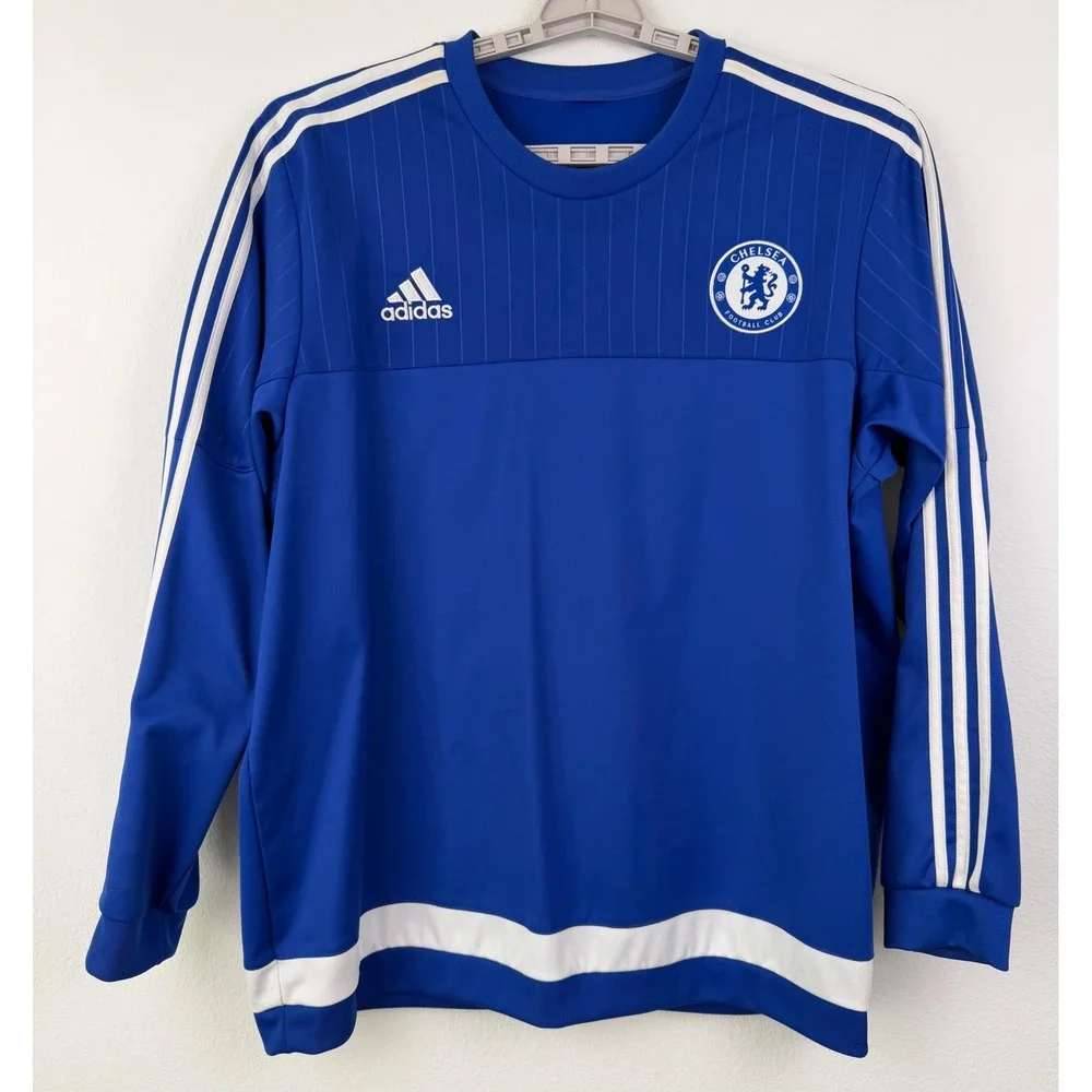 Adidas Chelsea FC Sweatshirt Mens XL Blue Excellent Athleisure S12044
